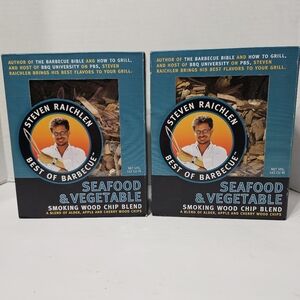 Steven Raichlen Wood Smoking Chips 2pk Lot For Seafood & Veggies